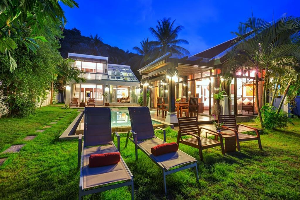 Emerald Sands - Beach Front 4 Bed Pool Villa Koh Samui Kamer foto